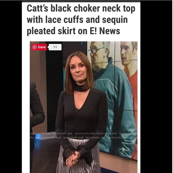 CINQ a Sept Bodysuit Black Choker Lace Cuff Long Sleeves - Picture 6 of 12